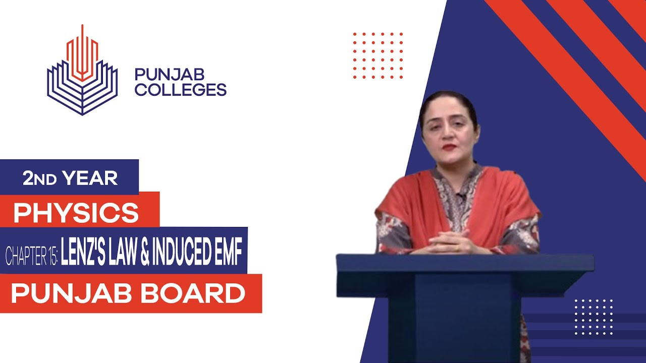 PGC Lectures-Inter Part II-Punjab Board-Physics-Chapter 15 - Lenz's Law & Induced EMF