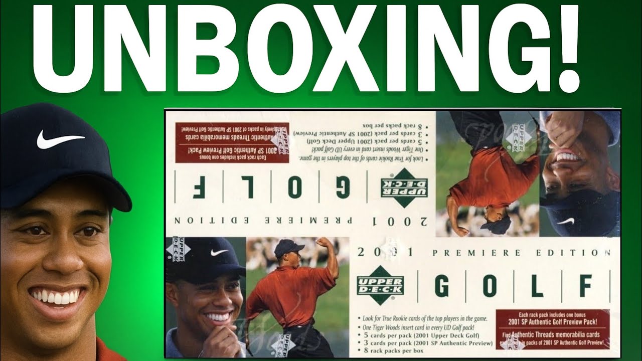 ? UNBOXING a 2001 Upper Deck GOLF Rack Pack Box! | Tiger Woods 