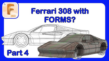How to Model a Car  - Ferrari 308 with Fusion 360 Forms - Part 4 #Fusion360 #CarModeling