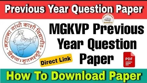 how to download mgkvp previous year question paper | Mahatma Gandhi Kashi Vidyapith university | BA