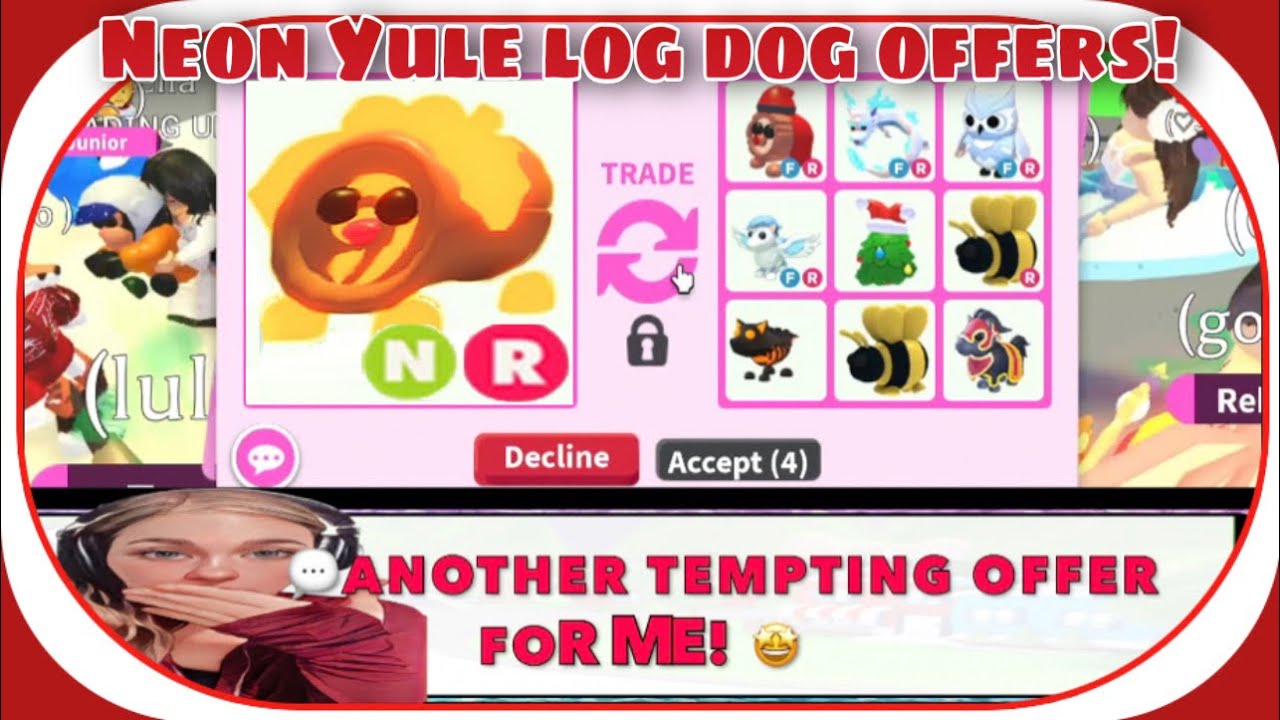 What People Trade For Neon Yule Log Dog 🗓️ April 05, 2023 | Adoptme Roblox  - Youtube