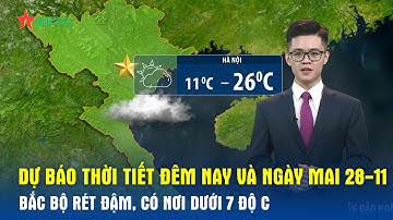 Dự báo thời tiết đêm nay và ngày mai 28/11|Bão số 15 tăng cấp vào Nam Trung Bộ; Bắc Bộ rét nhất 7 độ