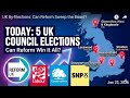 Predicting UK council by election results today .. 22jan26 .. from Reform point of view