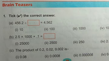 Math class 5 chapter 7 brain research ।। DAV Class 5 unit 7 brain teasers dav public school