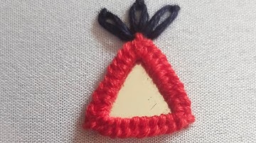 How to make mirrorwork ÷ triangle mirror work design. Mirrorwork tutorial. Triangle mirrorwork...👌👌