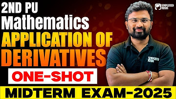 Application of Derivatives Oneshot | 2nd PU Mathematics Midterm Exam 2025