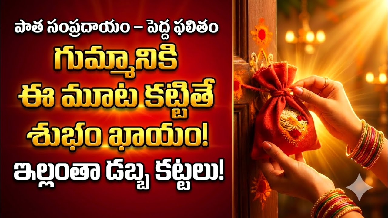 పాత సంప్రదాయం పెద్ద ఫలితం! గుమ్మానికి ఈ మూట కట్టితే శుభం ఖాయం #lakshmidevi 