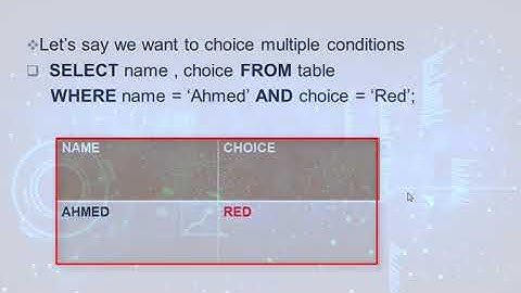 #5 SELECT WHERE STATEMENT (SQL AF SOMALI) DATABASE MANAGEMENT SYSTEM