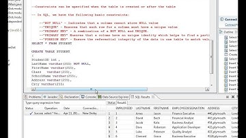 NOT NULL CONSTRAINTS DEMO SQL