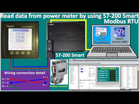 PLC S7-200 Smart Modbus RTU connect with energy meter part-1