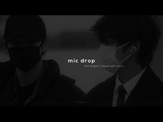 bts - mic drop aoki remix (sped up + reverb) class=