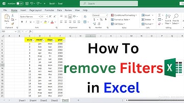 how to clear filter in excel | how to remove filters in microsoft excel | ms excel