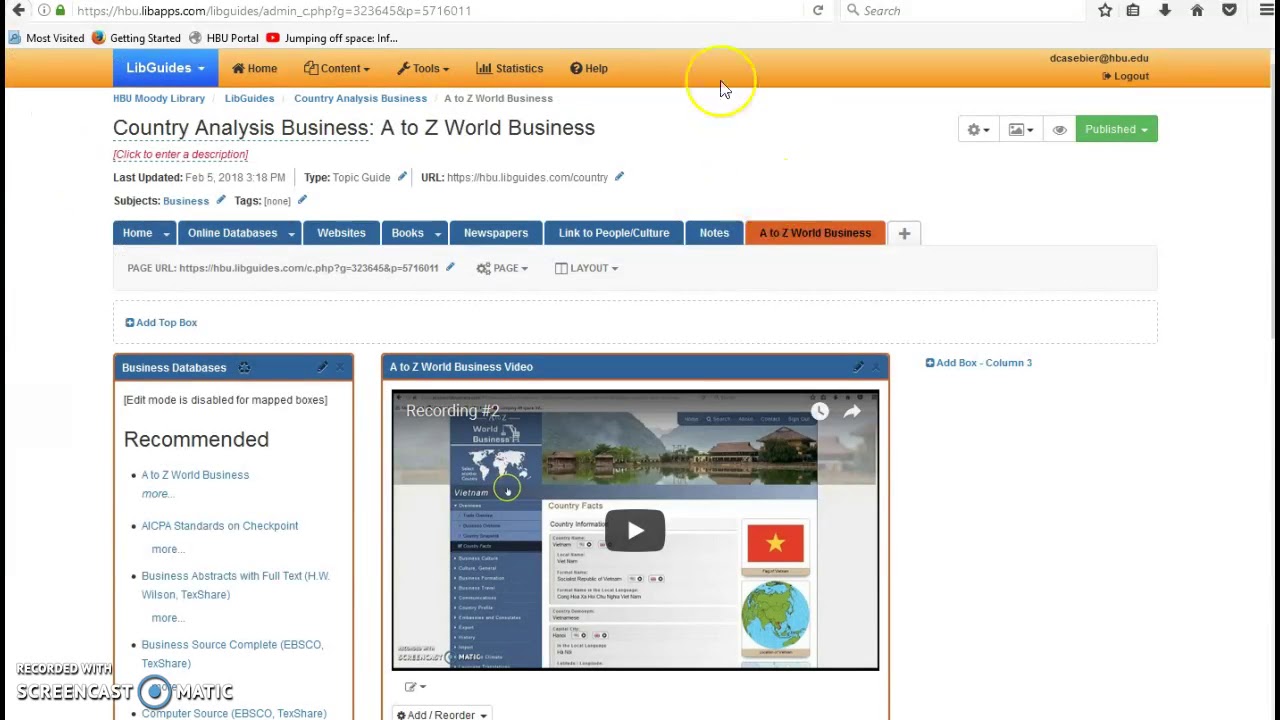 HBU Moody Library Presents Business Source Complete and Country News