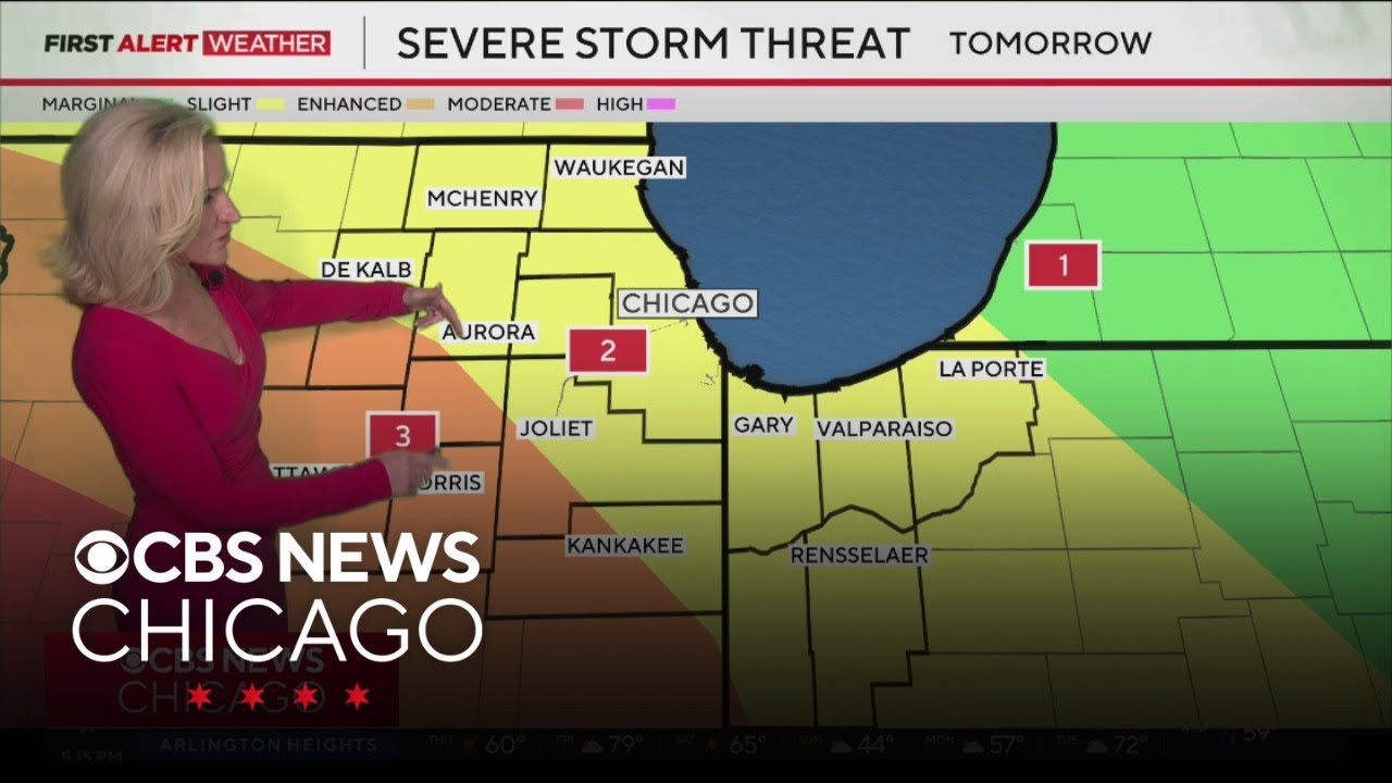 Tracking the severe storm threat for Chicago Friday night - YouTube
