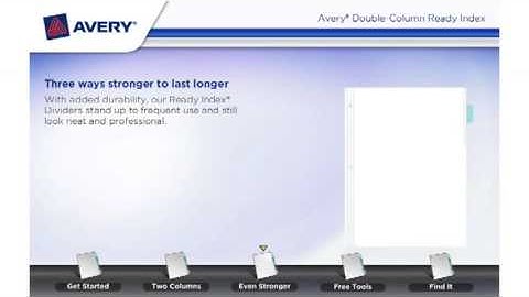 Avery Double-Column Ready Index Dividers
