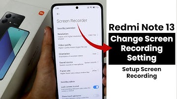 Change Screen Recording Settings In Redmi Note 13 | Setup Screen Recording