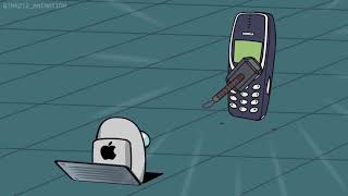 EVIL iPhone IMPOSTER in Among Us | Cup song APPLE vs NOKIA in Among us 1080p