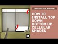 HOW TO INSTALL TOP DOWN BOTTOM UP CELL SHADES - cordless tdbu double mirage light installation