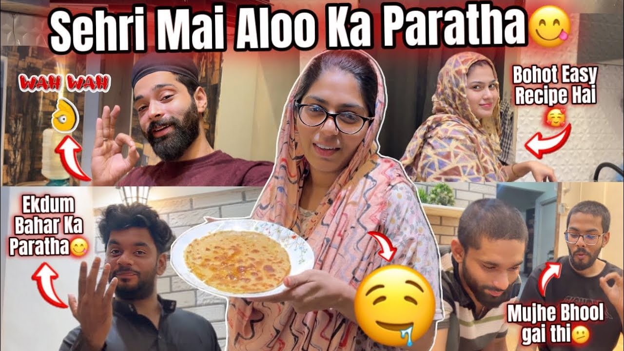 Sehri Mai Aloo paratha Recipe😍 Sabka Favourite Food🥰 ||HUDA DIY & VLOGS ||