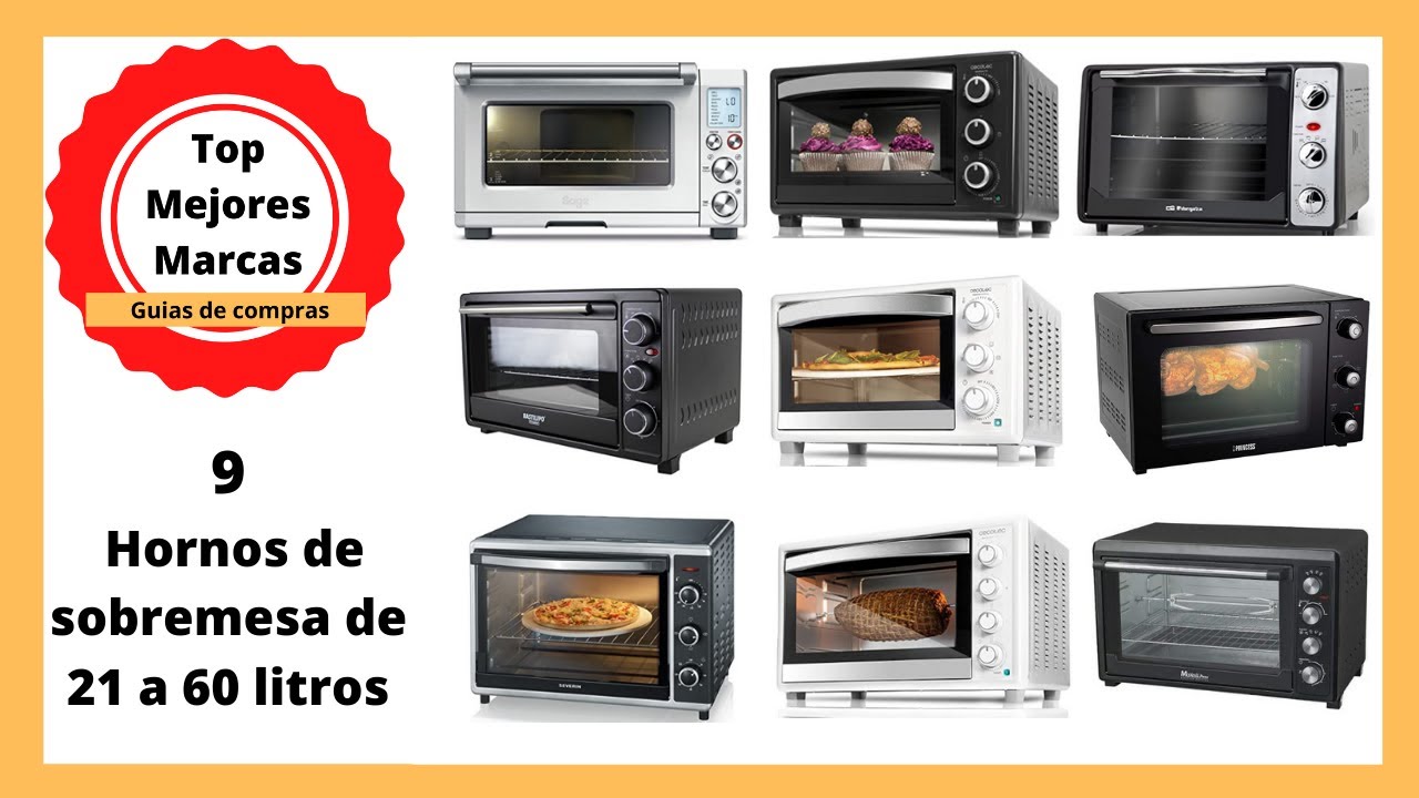 ❤️Top 9 Mejores hornos eléctricos sobremesa PARA REPOSTERÍA y PIZZAS  (2022). De 21 a 60 litros. - YouTube