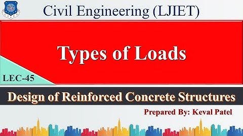 Lec-45_Types of Loads | Design of Reinforced Concrete Structures | Civil Engineering