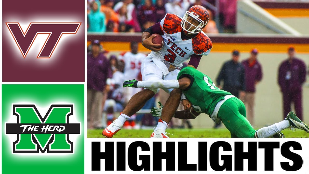 Virginia Tech vs Marshall Highlights College Football Week 4 2023