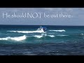 PONTOON BOAT GOES OUT IN HUGE BOYNTON BEACH INLET SURF!