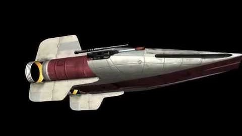Star Wars RZ-1 A-wing interceptor Starfighter 3D Model