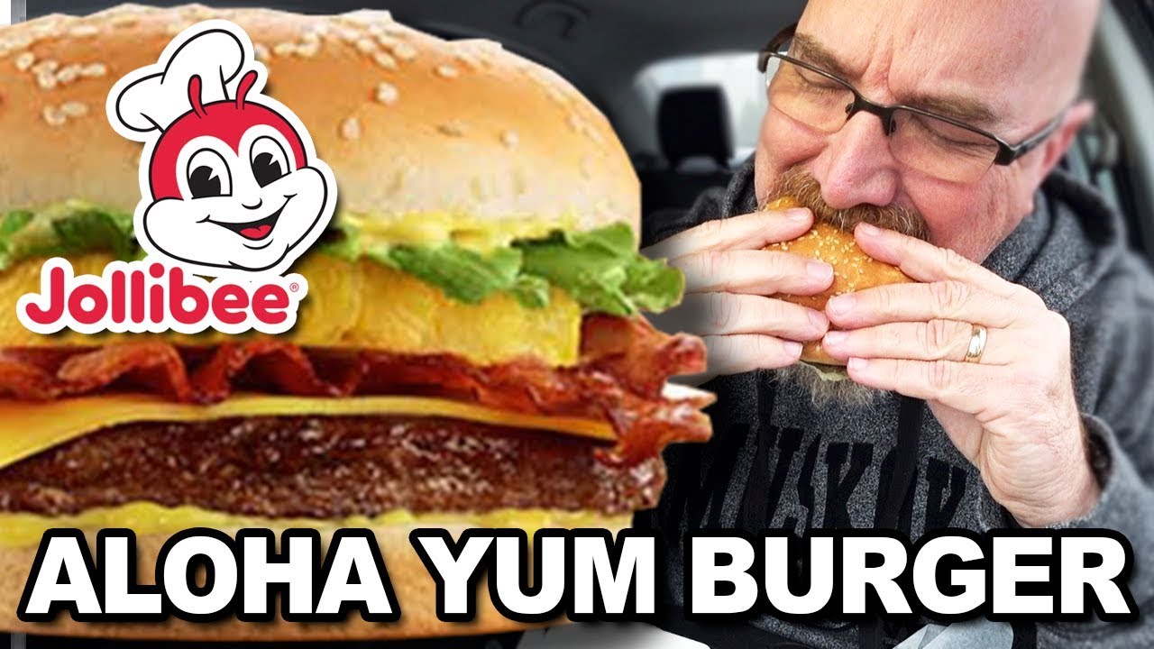 Jollibee Aloha Yum Burger & Peach Mango Pie Food Review YouTube
