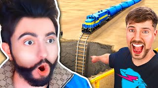 Bobicraft REACCIONA a MR.Beast | TREN vs FOSA GIGANTE.