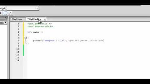 afficher un message - langage C
