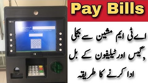 How To Pay Bills From ATM Machine | how to pay utility bills on ATM machine