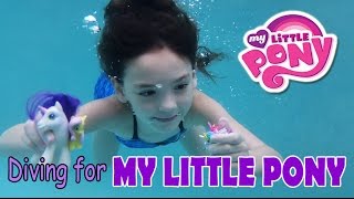 Diving for My Little Pony Girl Playing Swimming Underwater in Pool