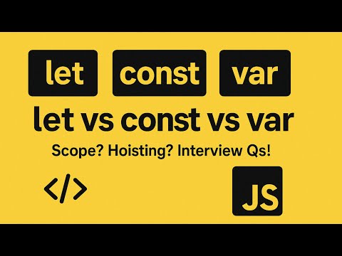 STOP Using var 😱 | Let vs Const vs Var Explained for Interviews