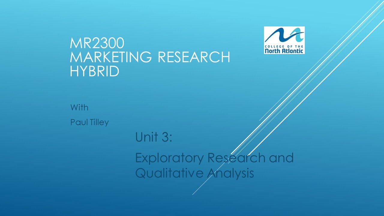 mr2300 unit 3 exploratory research youtube exploratory research