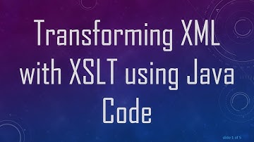 Transforming XML with XSLT using Java Code