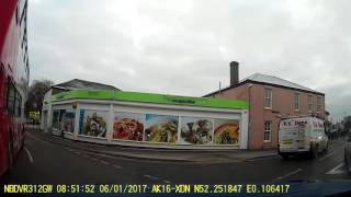 Dashcam Footage - Jumping queue on wrong side of road