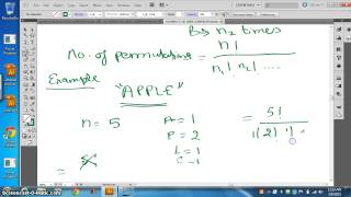 Permutation (objects not all distinct).