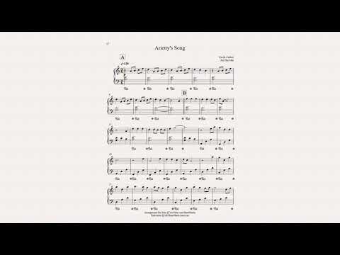 Arietty's Song for Easy Piano - The Secret World of Arrietty