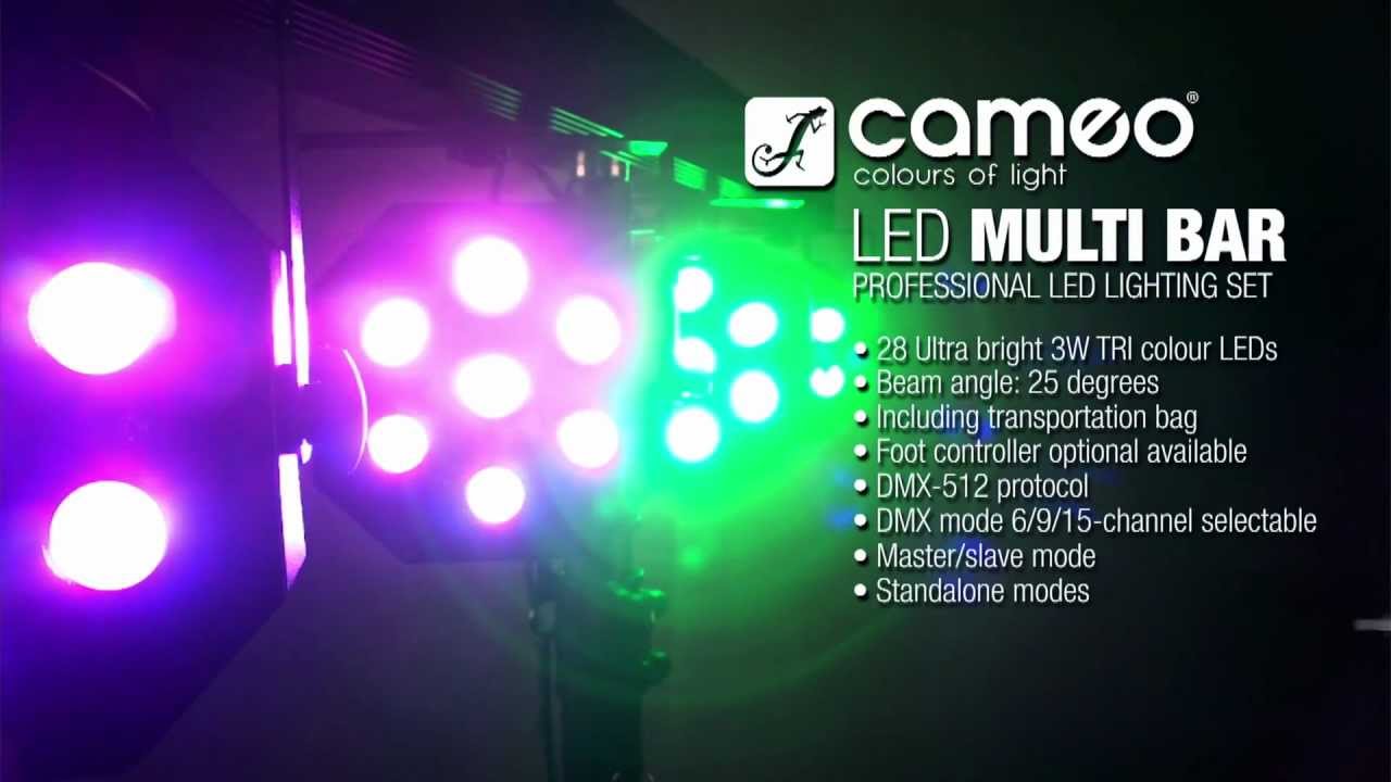 Cameo Light Multi PAR - Compact 28 x 3 W Tri Colour LED Lighting Set YouTube