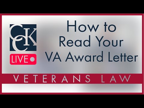 How to Read Your VA Disability Award Letter
