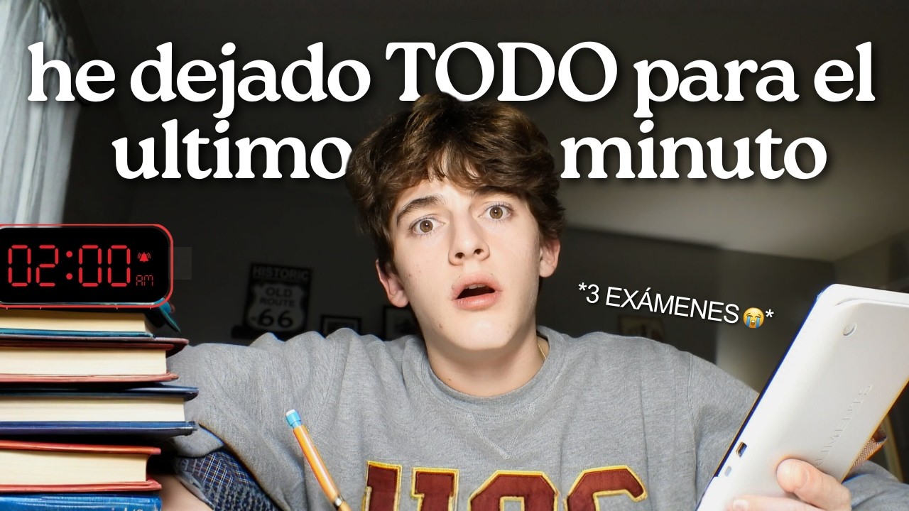 Intentando estudiar para 3 EXÁMENES en una noche 😭
