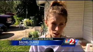 Mother, son arrested on burglary charges