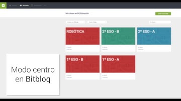 Bitbloq - Cómo crear un centro educativo
