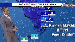 South Florida could see temperatures in the 30s