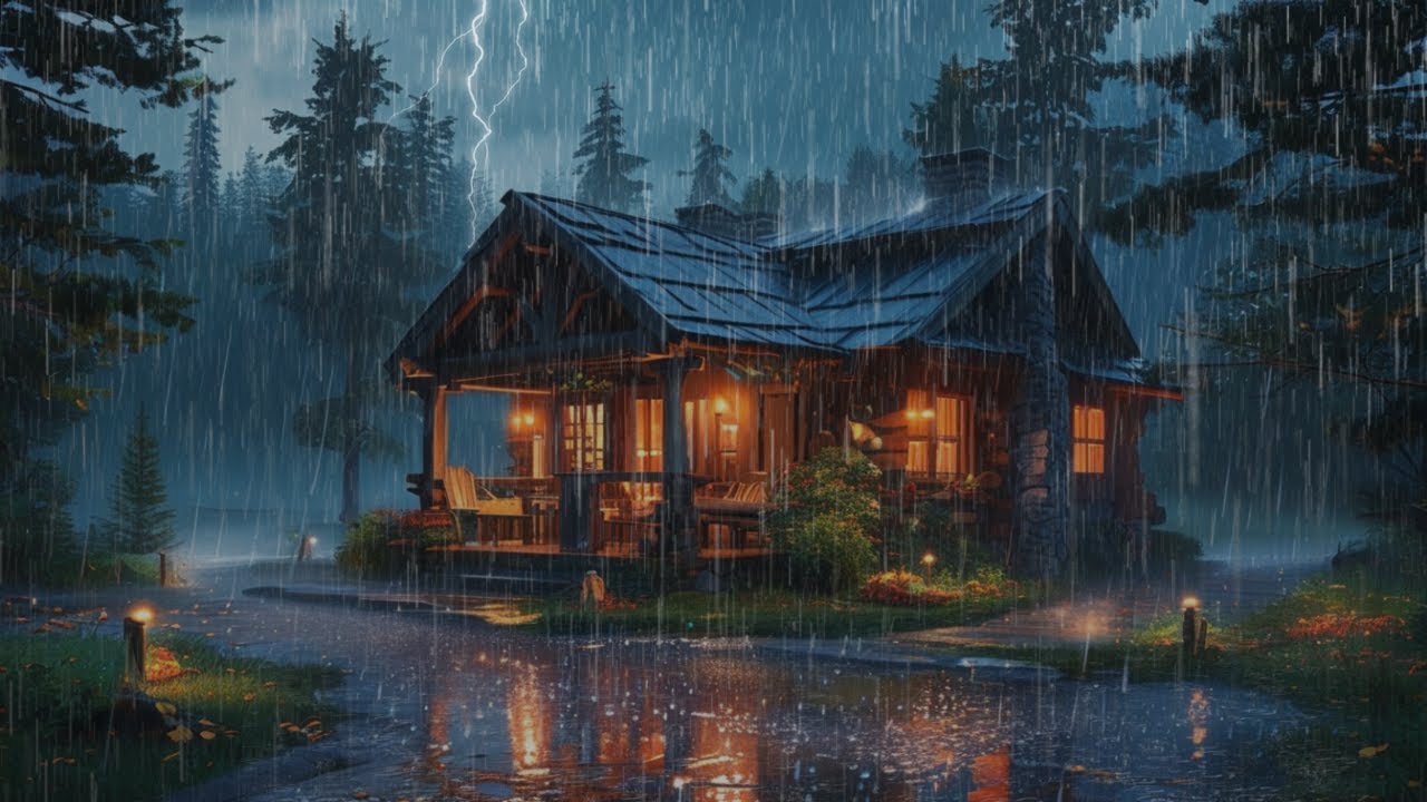 ASMR Cozy Cabin Rain Sounds – Drift into Peaceful Sleep - YouTube