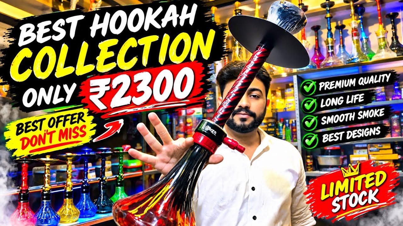 Best Hookah Collection 😍 | Premium Hookah Starting at ₹2300 | Hookah Shop Tour