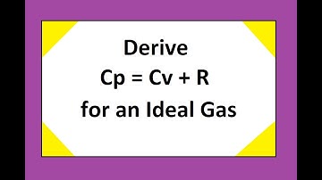 Derive Heat Capacity Cp=Cv+R