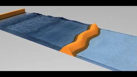 Wave field in front of a dike with neptune_cfd