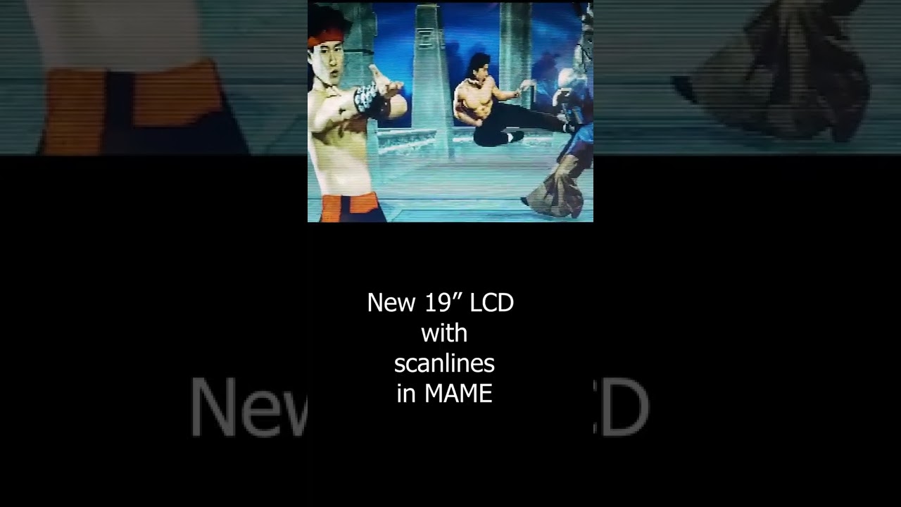 UPGRADE // NEW 19" LCD with scanlines VS 17" stock Arcade1UP monitor 